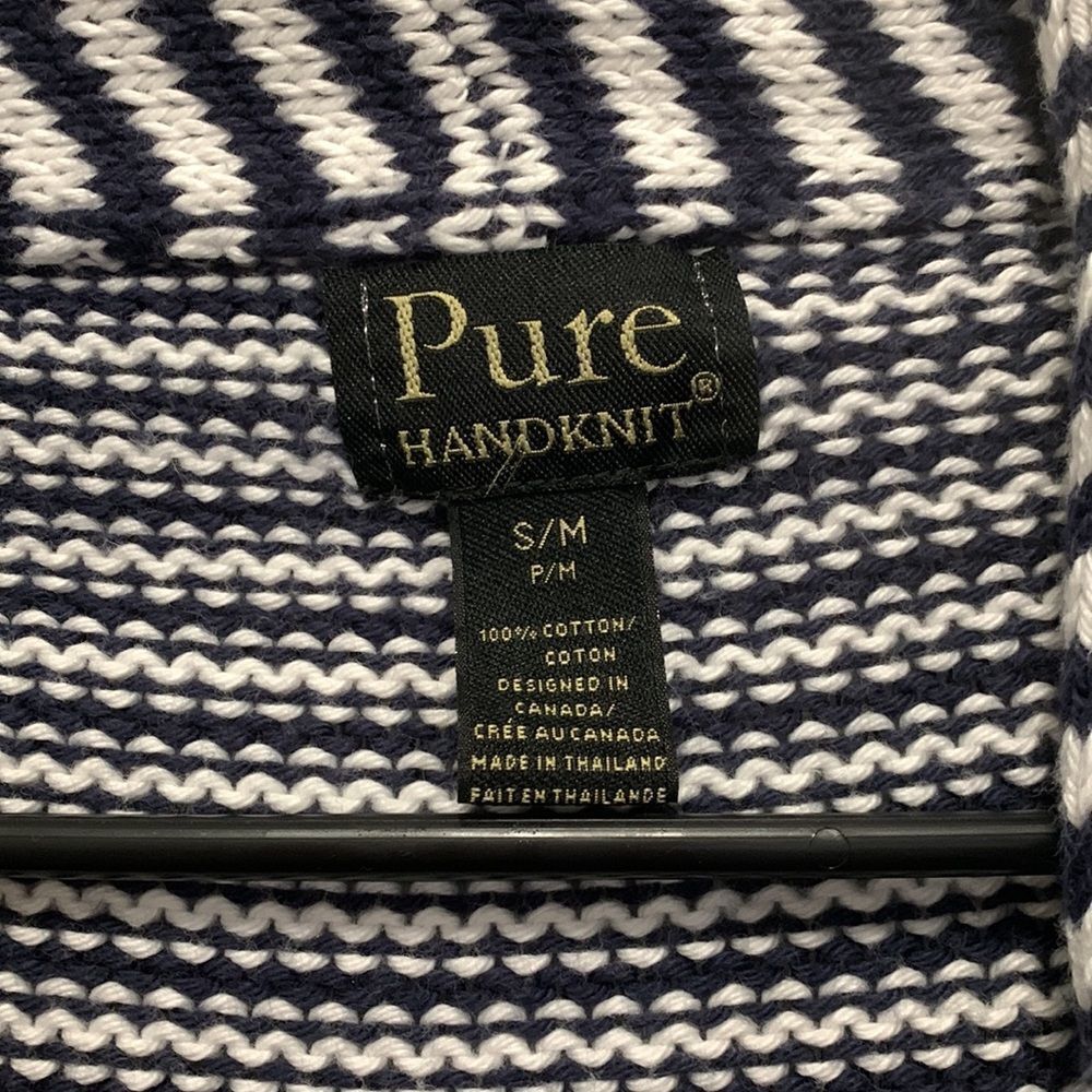 Pure HandKnit Striped Cardigan S/M - Picture 3 of 5